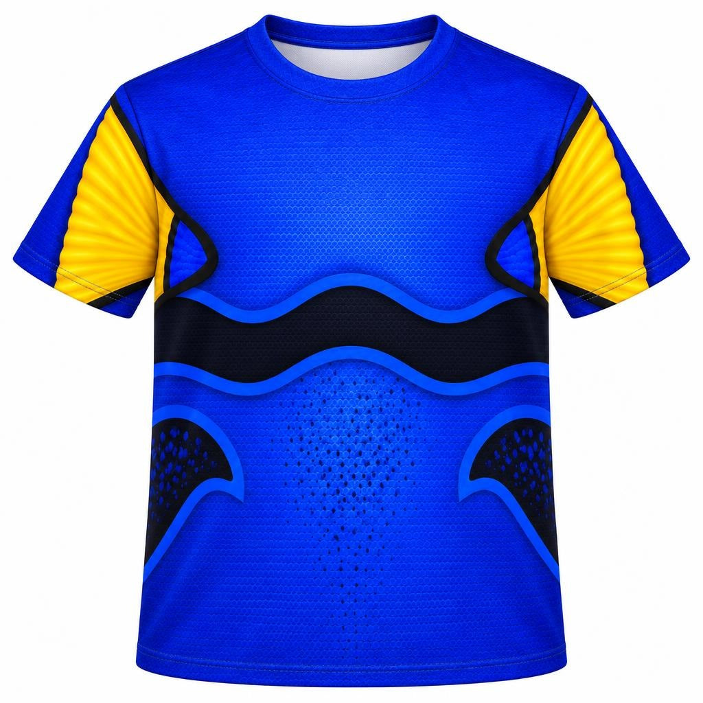 Blue Tang Fish Costume All Over Youth T-Shirt