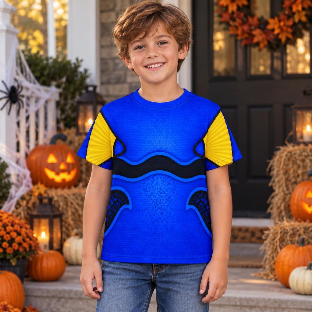 Blue Tang Fish Costume All Over Toddler T-Shirt