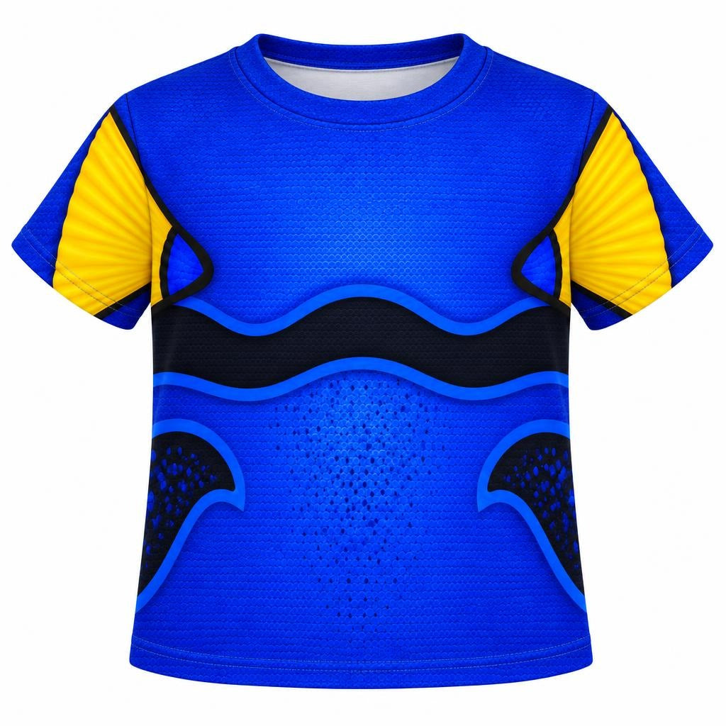 Blue Tang Fish Costume All Over Toddler T-Shirt
