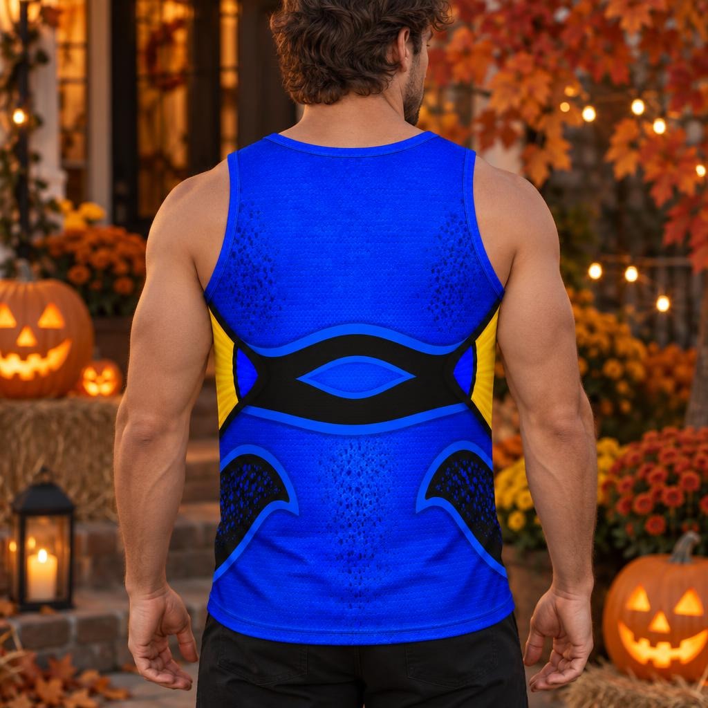Blue Tang Fish Costume All Over Men's Tank Top
