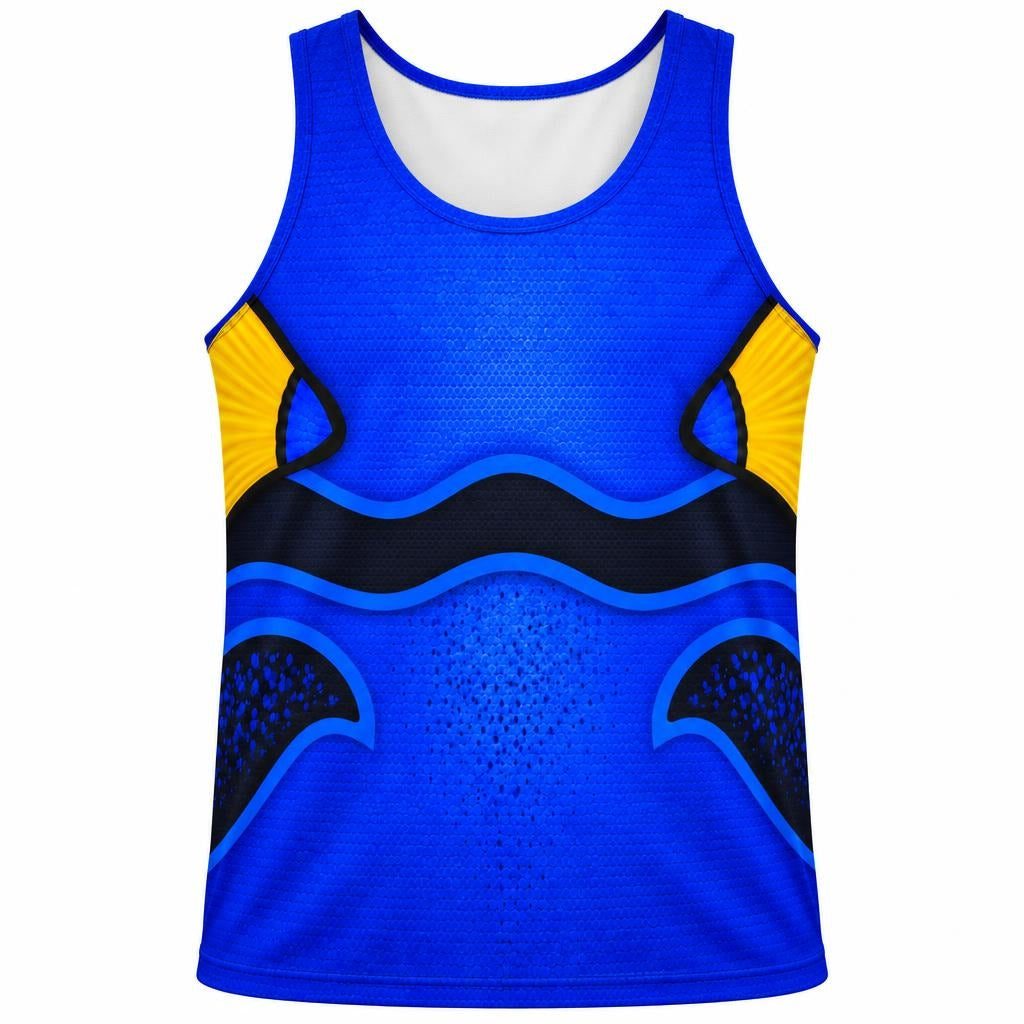 Blue Tang Fish Costume All Over Men's Tank Top