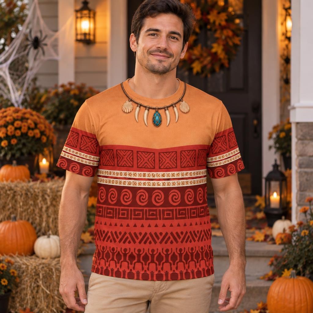 Polynesian Island Princess Costume All Over Men's T-Shirt