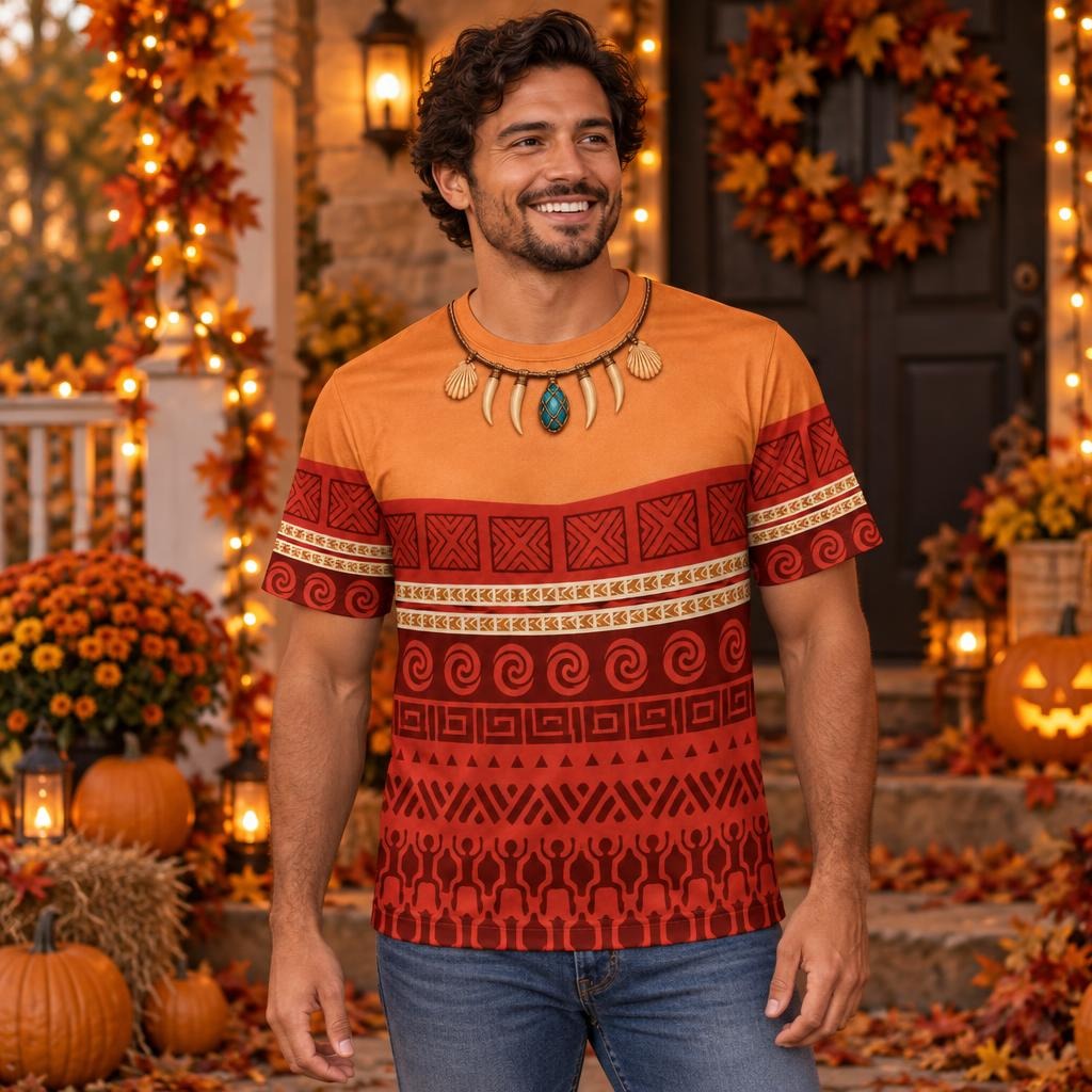 Polynesian Island Princess Costume All Over Men's T-Shirt