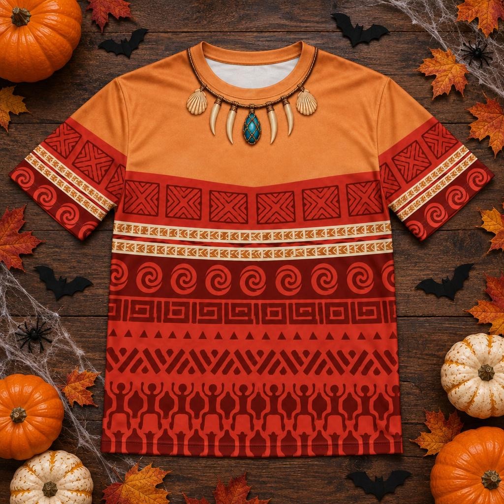 Polynesian Island Princess Costume All Over Men's T-Shirt