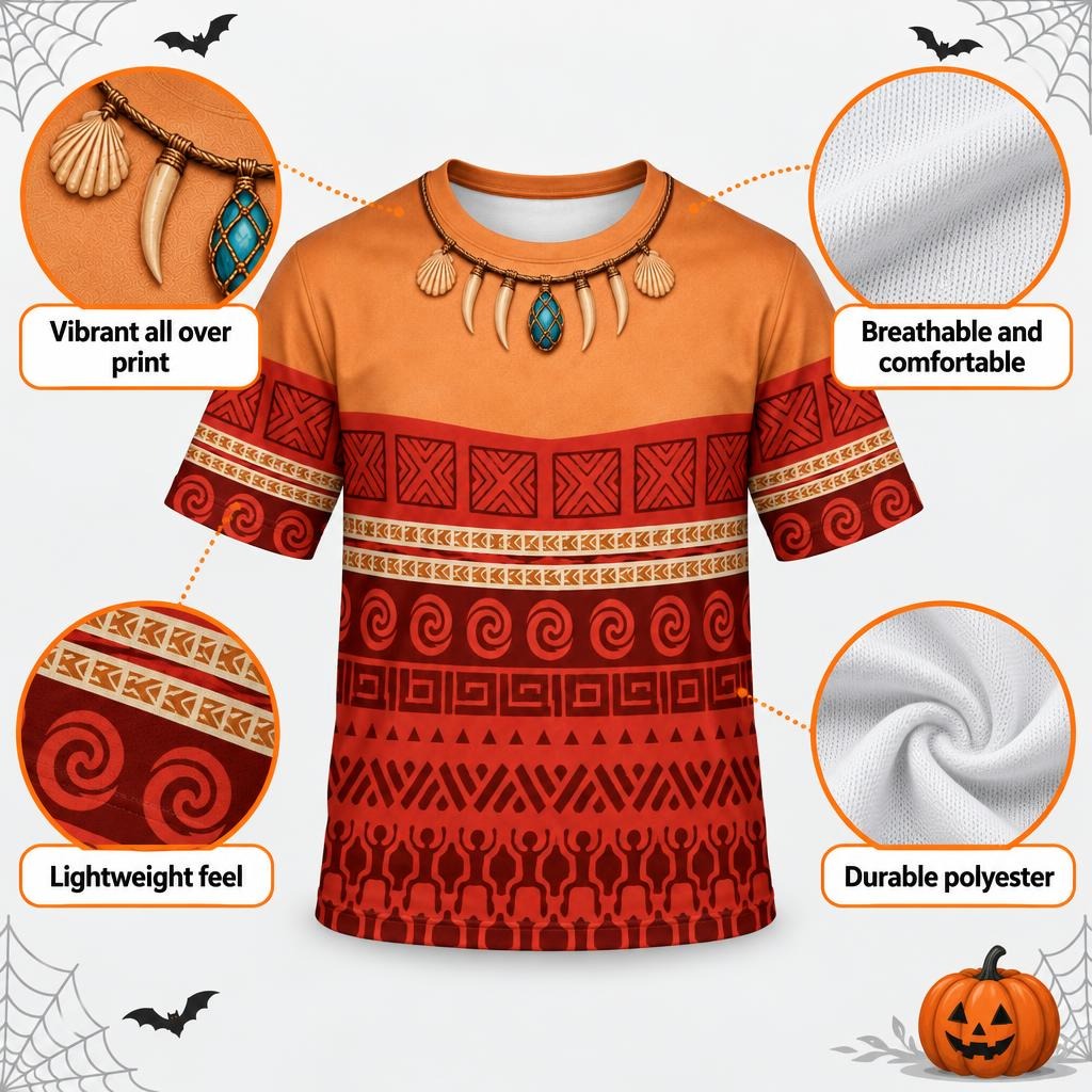 Polynesian Island Princess Costume All Over Men's T-Shirt