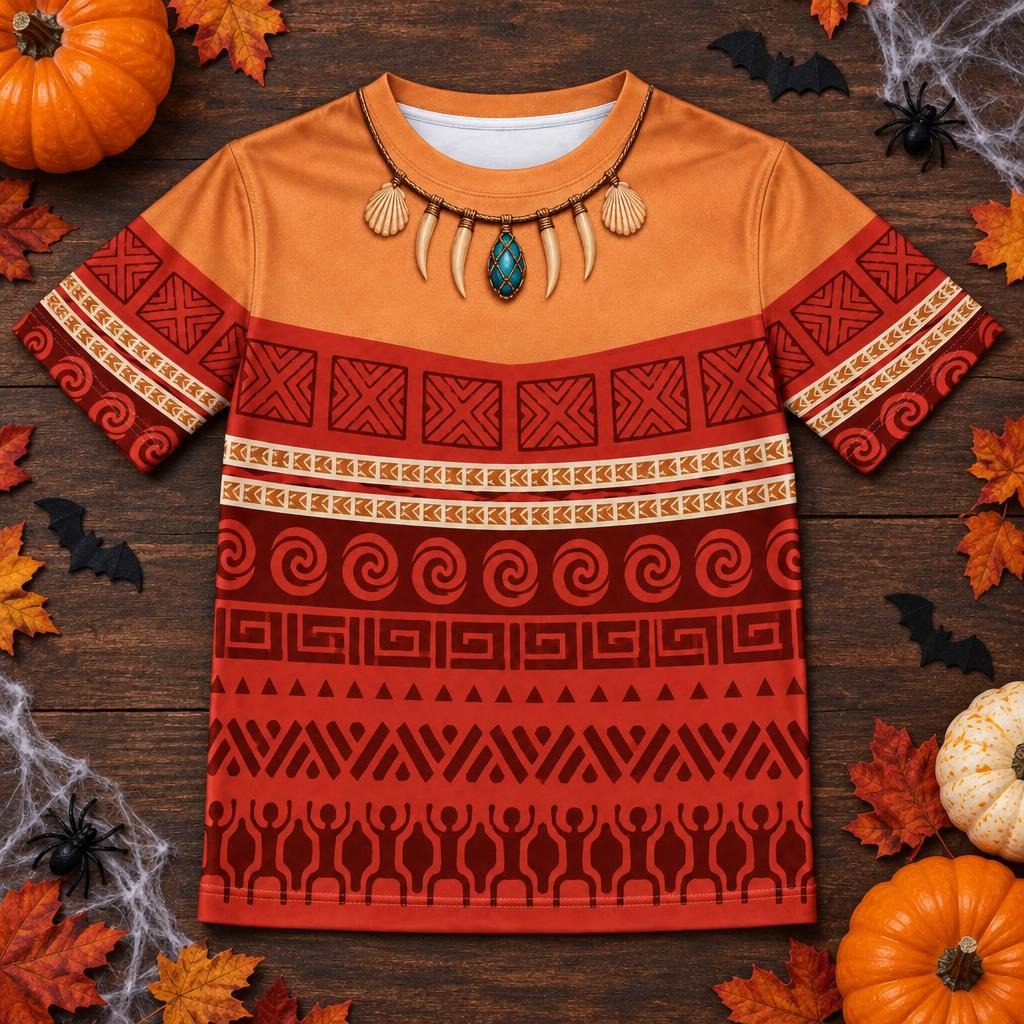 Polynesian Island Princess Costume All Over Youth T-Shirt