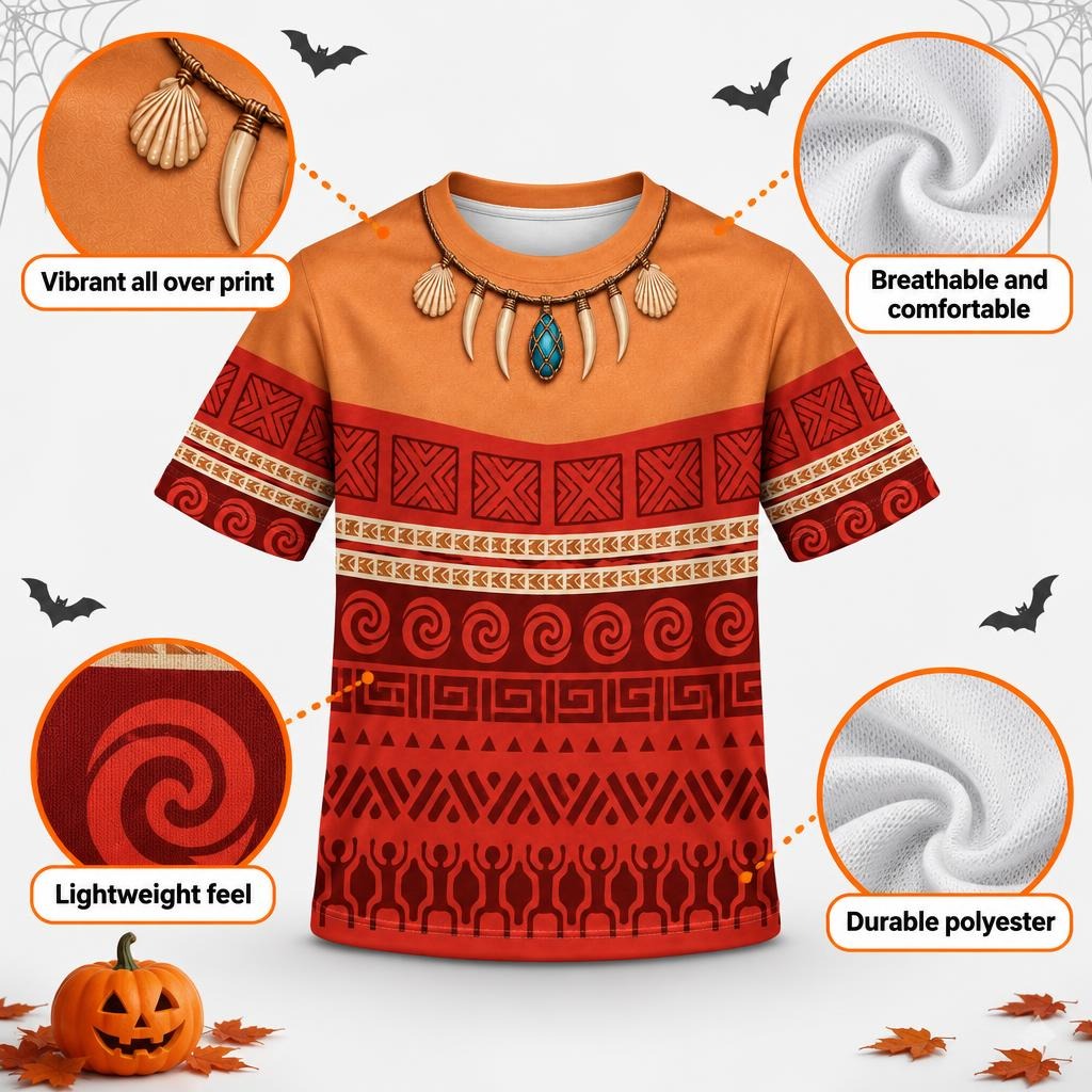 Polynesian Island Princess Costume All Over Youth T-Shirt