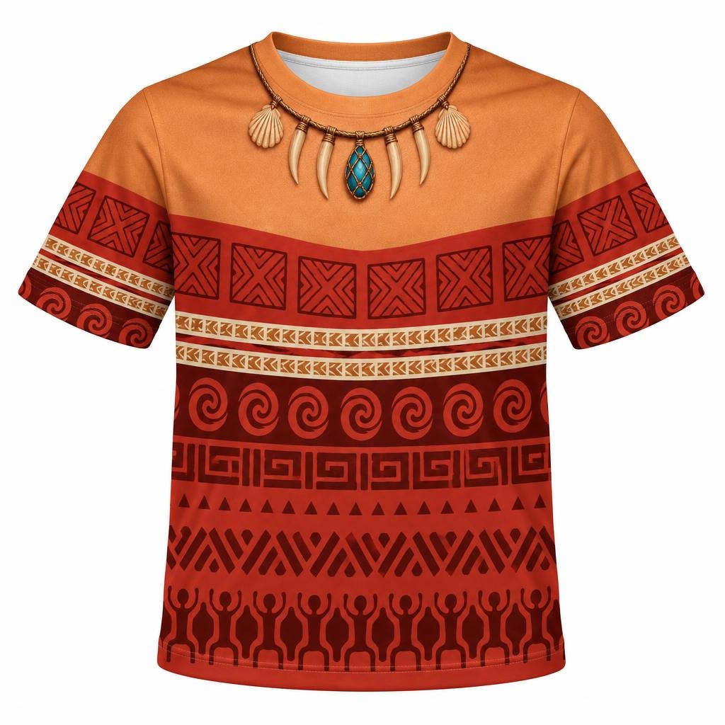 Polynesian Island Princess Costume All Over Youth T-Shirt