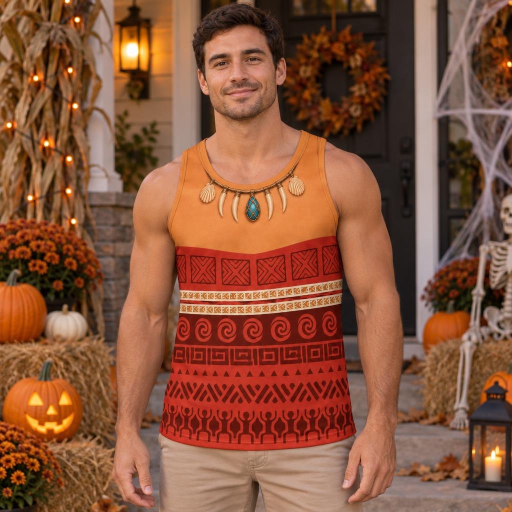 Polynesian Island Princess Costume All Over Men's Tank Top