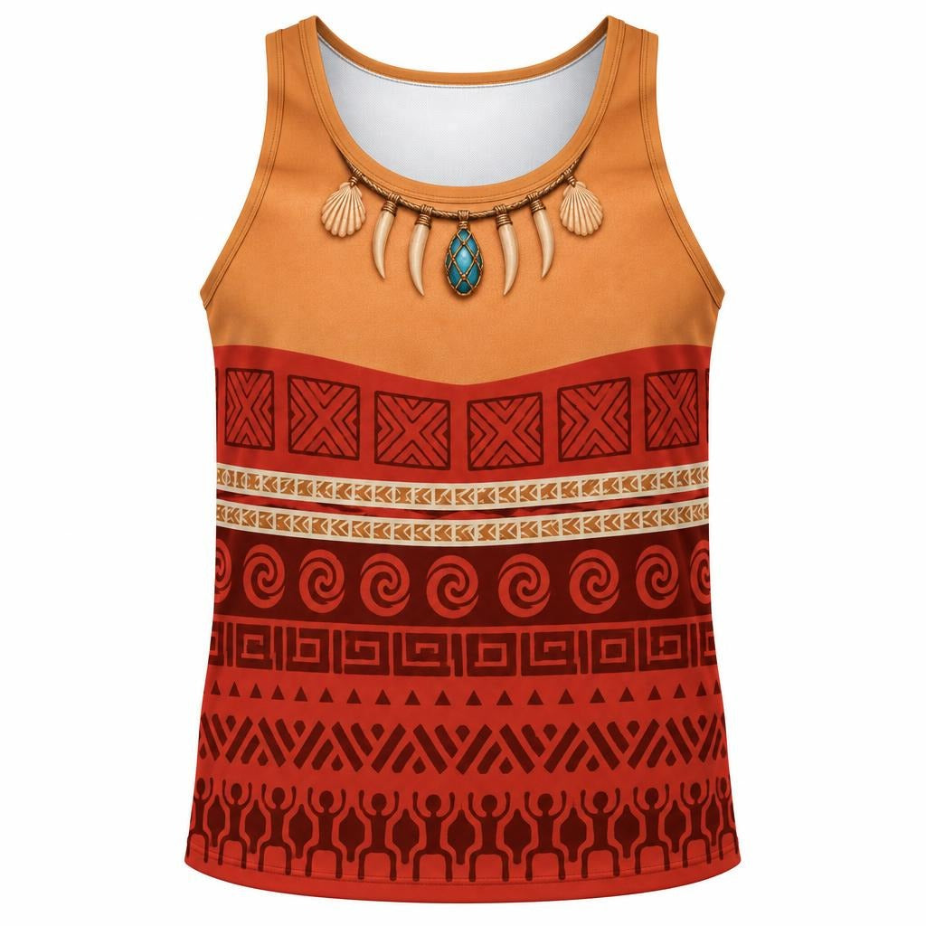 Polynesian Island Princess Costume All Over Men's Tank Top