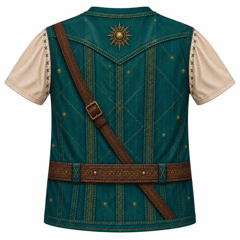 Green Vest Fairytale Adventurer Hero Costume All Over Youth T-Shirt Youth T-Shirts Old Glory