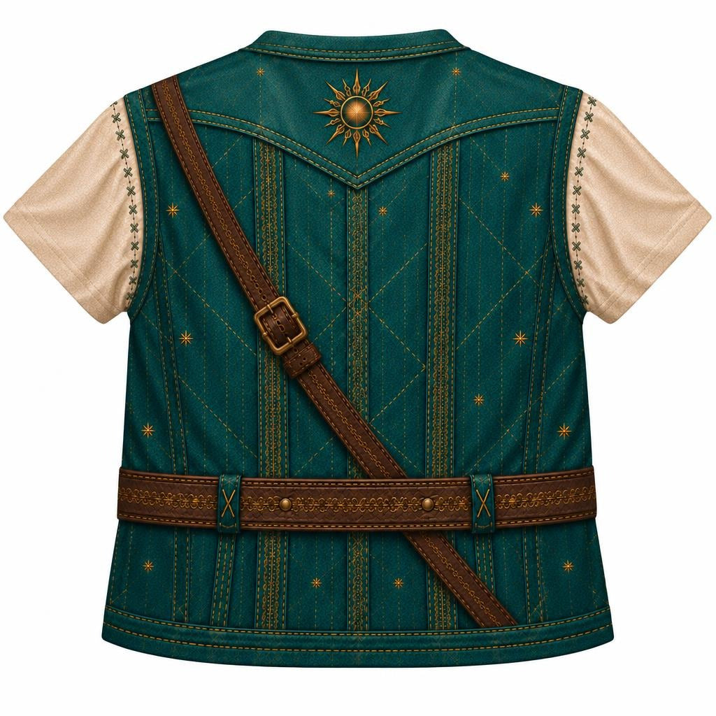 Green Vest Fairytale Adventurer Hero Costume All Over Toddler T-Shirt