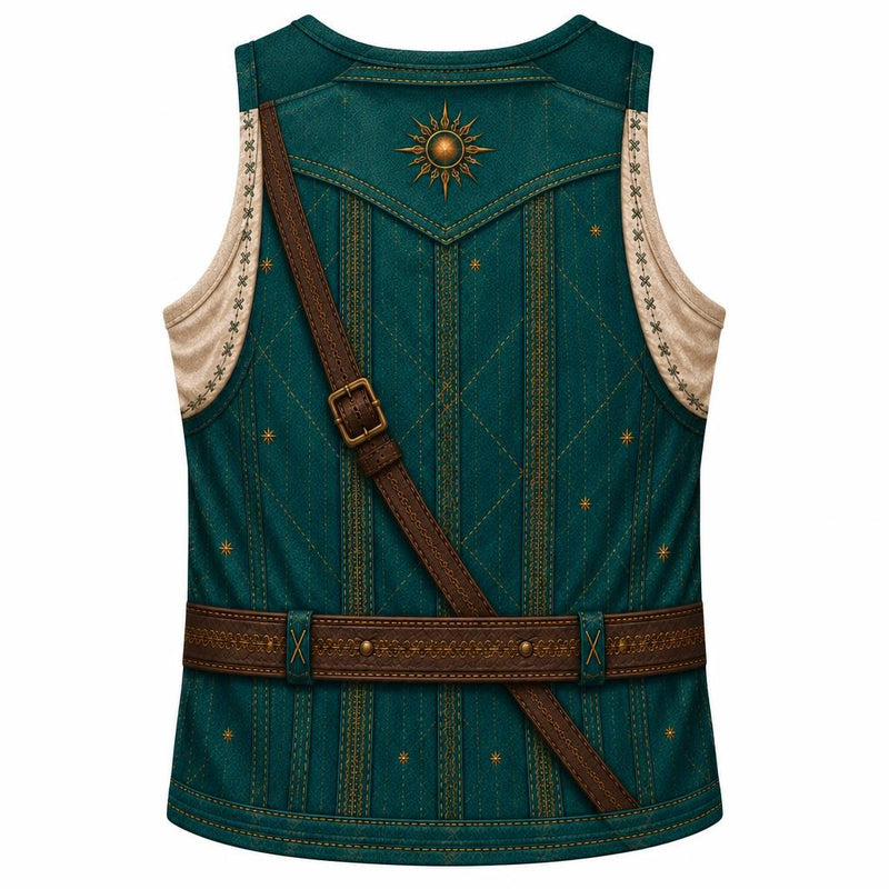 Green Vest Fairytale Adventurer Hero Costume All Over Men's Tank Top Men's Tank Tops Old Glory