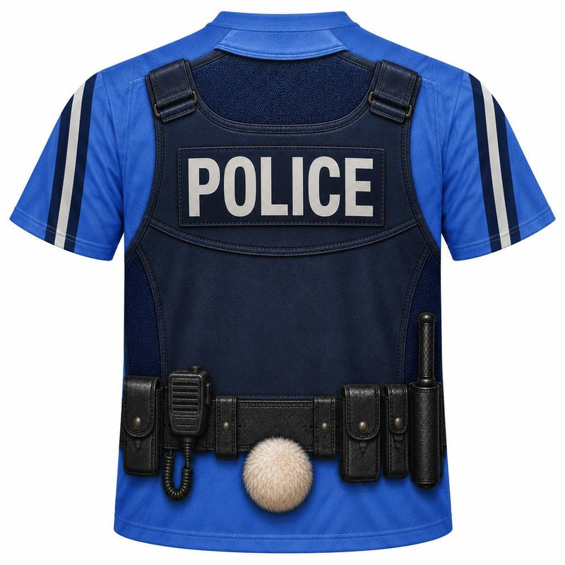 Bunny Police Officer Costume All Over Men's T-Shirt Men's T-Shirts Old Glory
