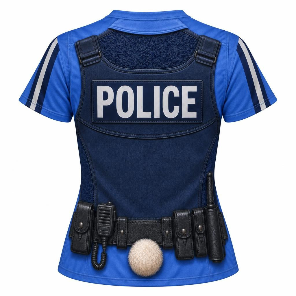 Bunny Police Officer Costume All Over Women's T-Shirt