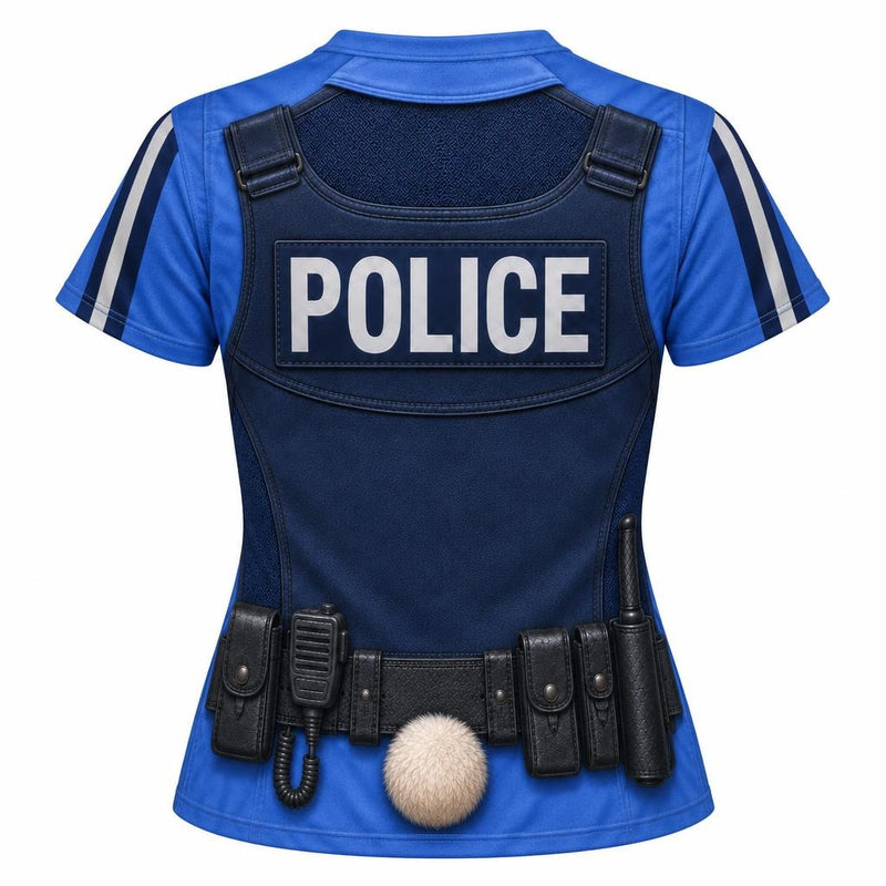 Bunny Police Officer Costume All Over Women's T-Shirt Women's T-Shirts Old Glory