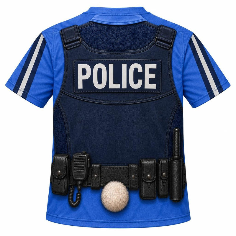 Bunny Police Officer Costume All Over Youth T-Shirt Youth T-Shirts Old Glory