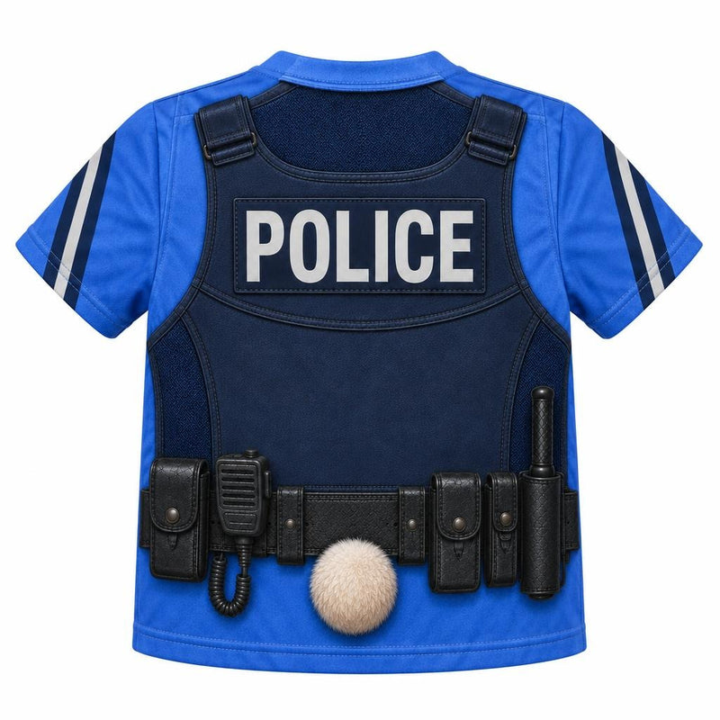 Bunny Police Officer Costume All Over Toddler T-Shirt Toddler T-Shirts Old Glory