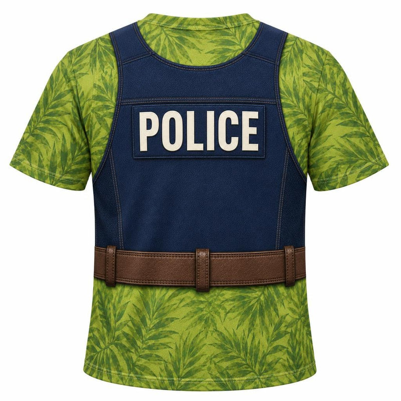 Fox Police Officer Costume All Over Men's T-Shirt Men's T-Shirts Old Glory