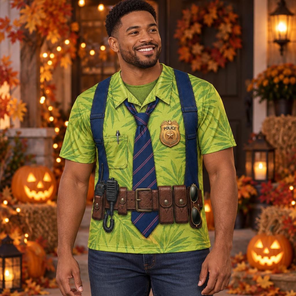 Fox Police Officer Costume All Over Men's T-Shirt