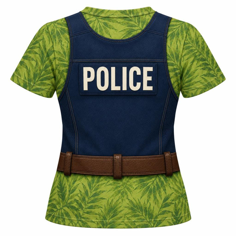 Fox Police Officer Costume All Over Women's T-Shirt Women's T-Shirts Old Glory