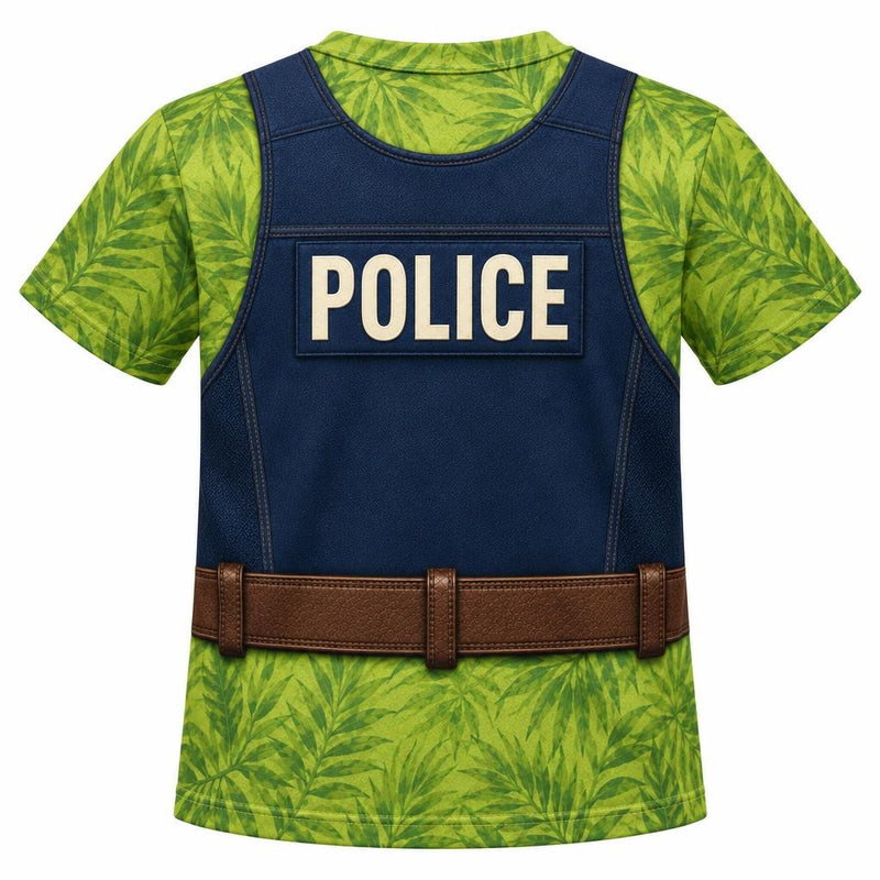 Fox Police Officer Costume All Over Youth T-Shirt Youth T-Shirts Old Glory