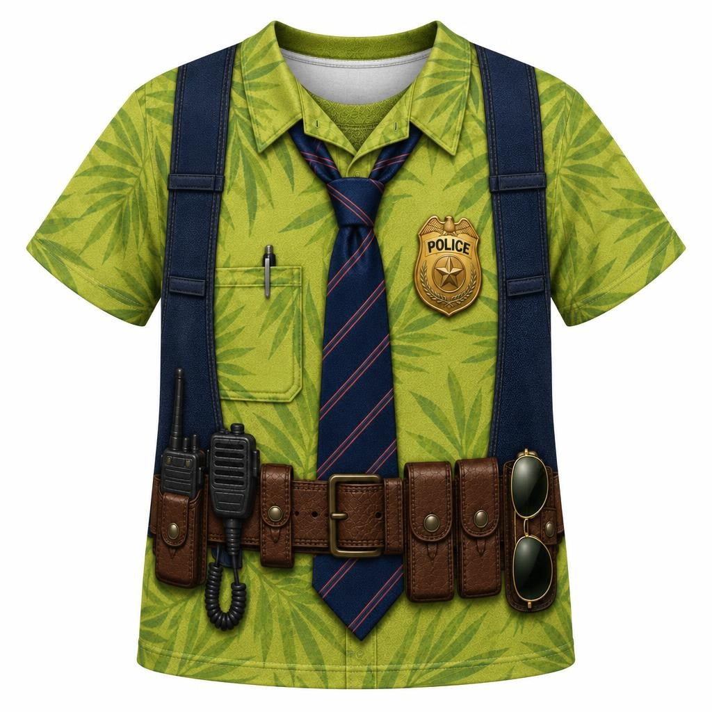 Fox Police Officer Costume All Over Youth T-Shirt