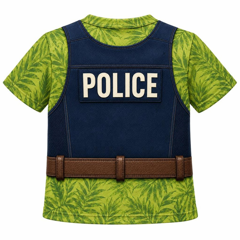 Fox Police Officer Costume All Over Toddler T-Shirt Toddler T-Shirts Old Glory