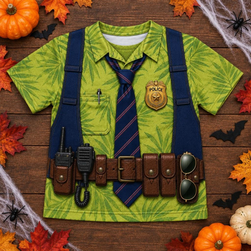 Fox Police Officer Costume All Over Toddler T-Shirt