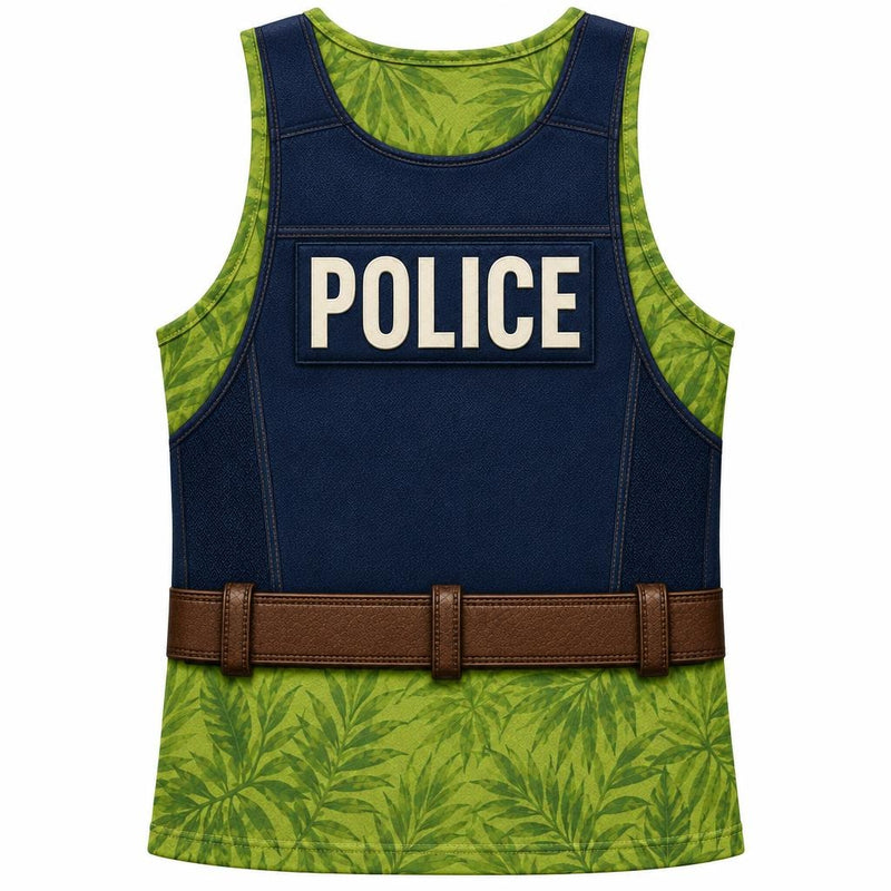 Fox Police Officer Costume All Over Men's Tank Top Men's Tank Tops Old Glory