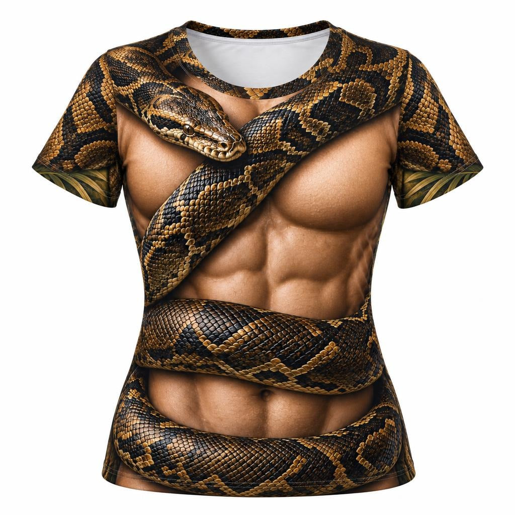 Muscular Snake Charmer Costume All Over Women's T-Shirt