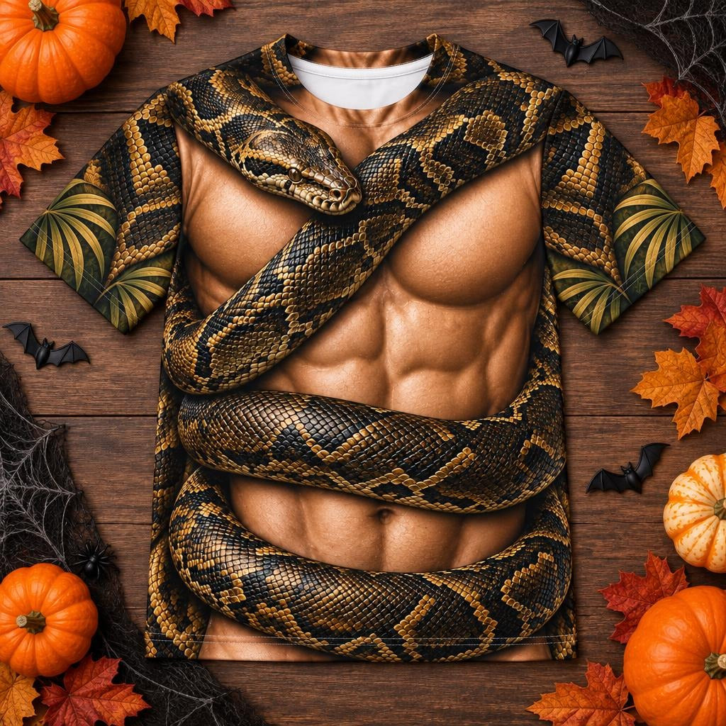 Muscular Snake Charmer Costume All Over Youth T-Shirt