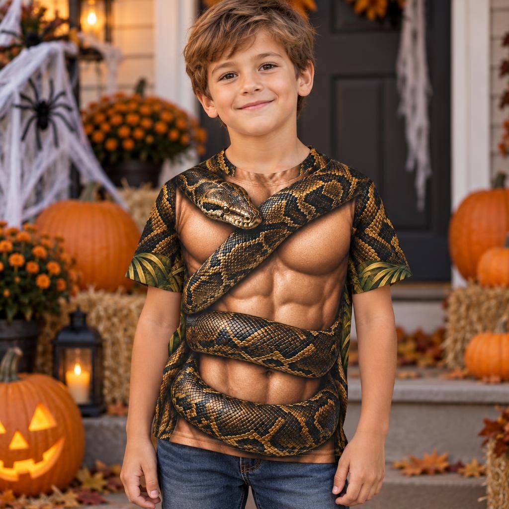 Muscular Snake Charmer Costume All Over Toddler T-Shirt