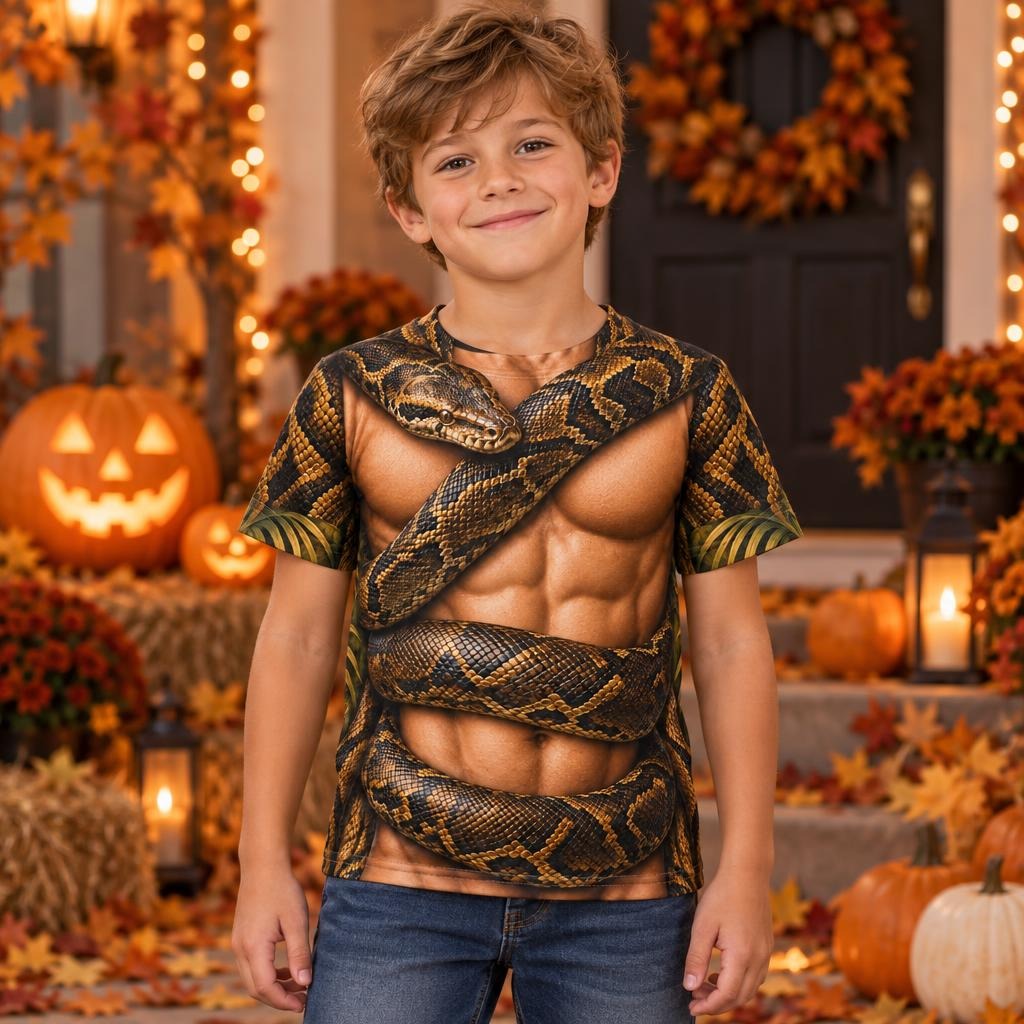 Muscular Snake Charmer Costume All Over Toddler T-Shirt