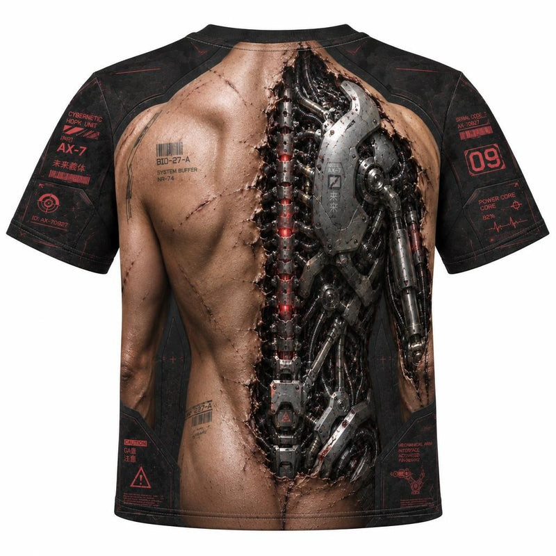 Battle-Damaged Cyborg Costume All Over Toddler T-Shirt Toddler T-Shirts Old Glory