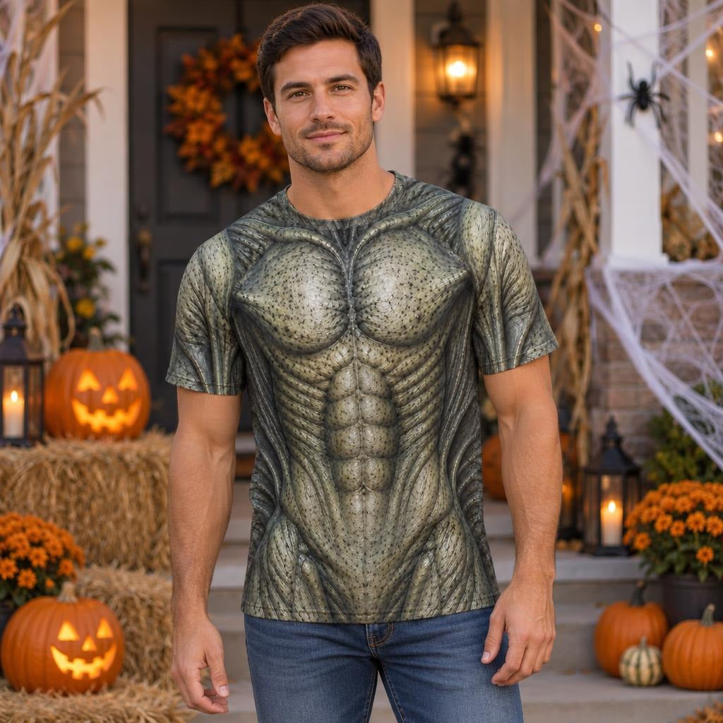 Gray Alien Creature Costume All Over Men's T-Shirt