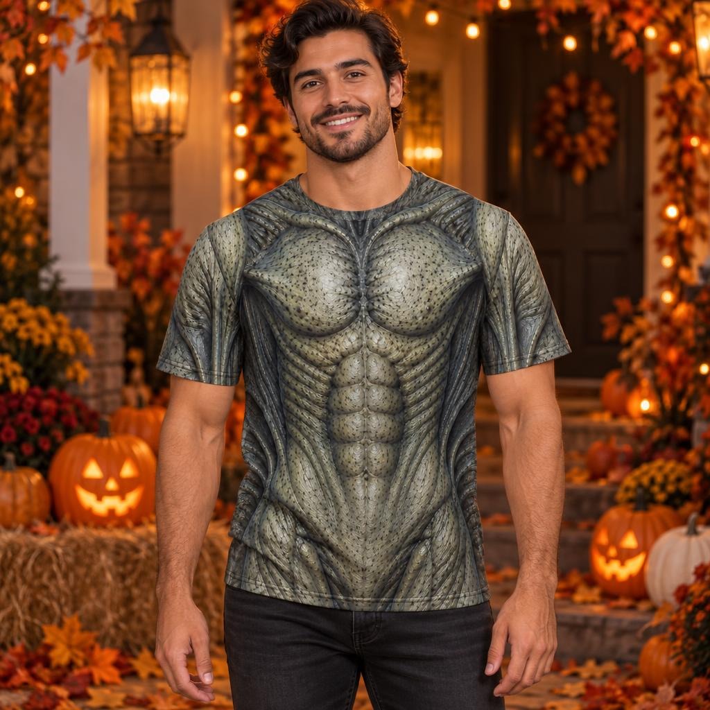 Gray Alien Creature Costume All Over Men's T-Shirt