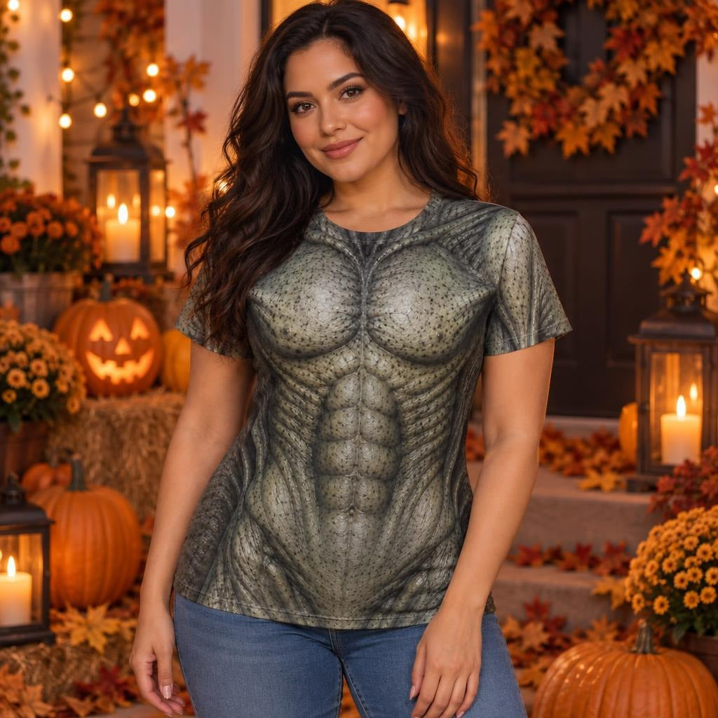 Gray Alien Creature Costume All Over Women's T-Shirt