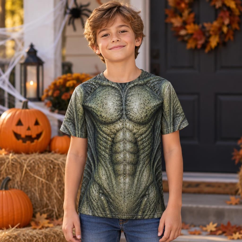 Gray Alien Creature Costume All Over Youth T-Shirt