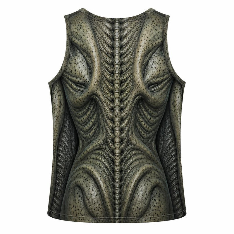 Gray Alien Creature Costume All Over Men's Tank Top Men's Tank Tops Old Glory