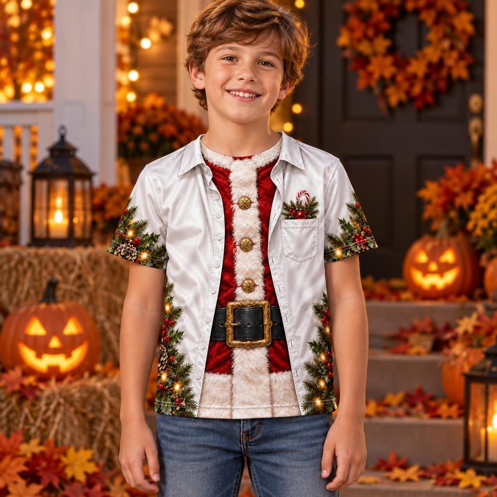 Santa Vacation Shirt Costume All Over Youth T-Shirt
