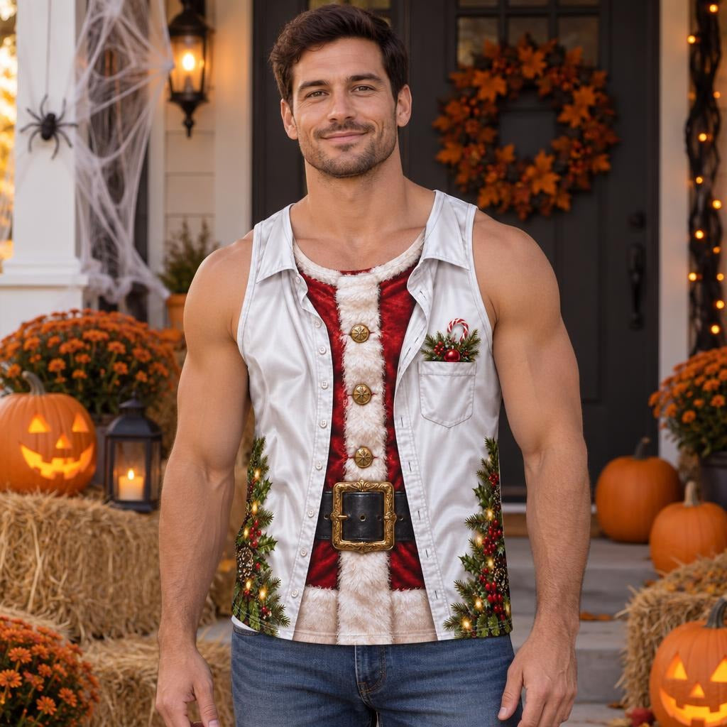 Santa Vacation Shirt Costume All Over Men's Tank Top