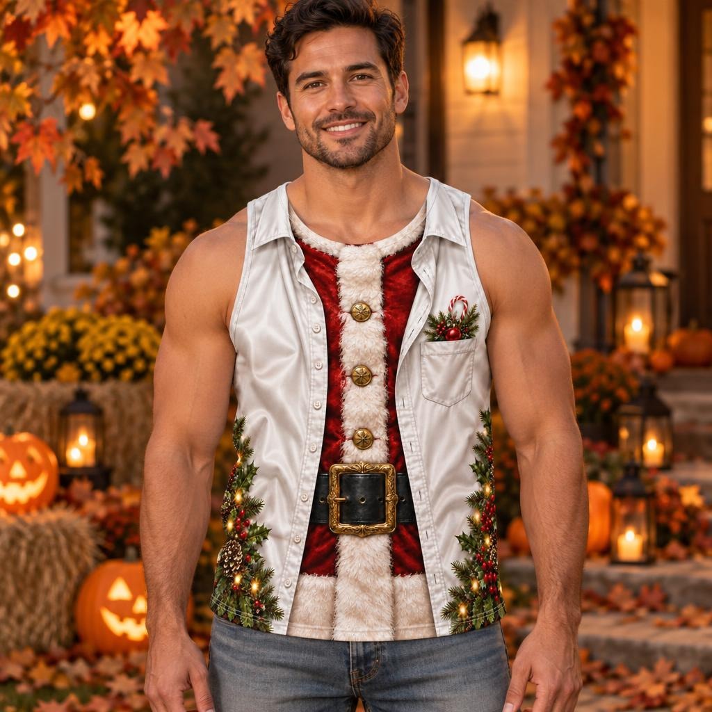 Santa Vacation Shirt Costume All Over Men's Tank Top