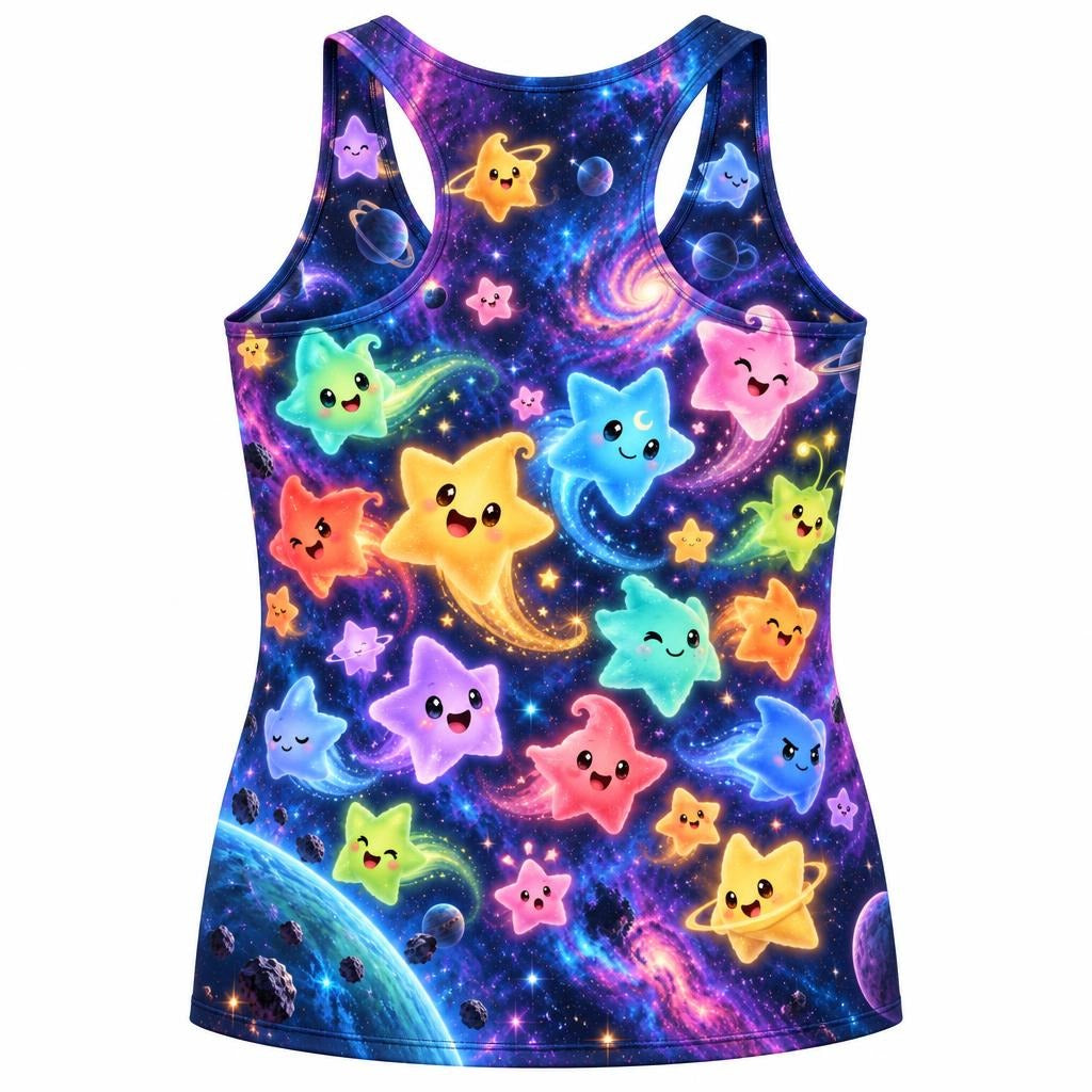 Cosmic Star Quest All Over Women's Racerback Tank Top