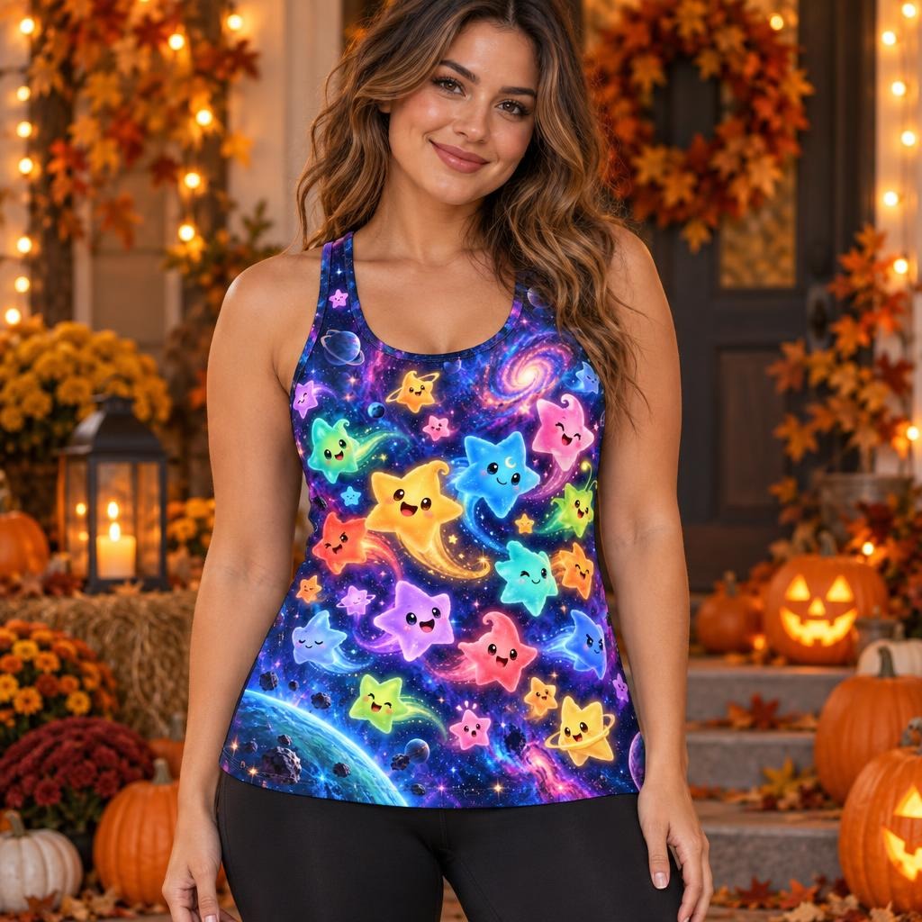 Cosmic Star Quest All Over Women's Racerback Tank Top