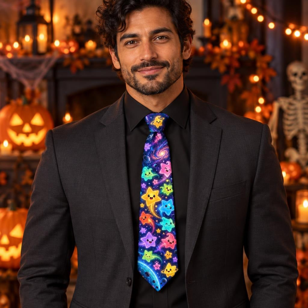 Cosmic Star Quest All Over Men's Neck Tie