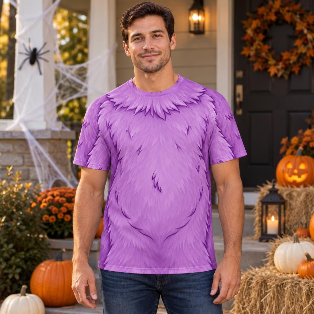 Oddly Adorable Purple Monster All Over Men's T-Shirt