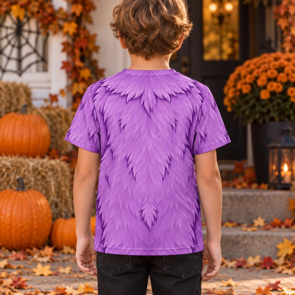 Oddly Adorable Purple Monster All Over Youth T-Shirt