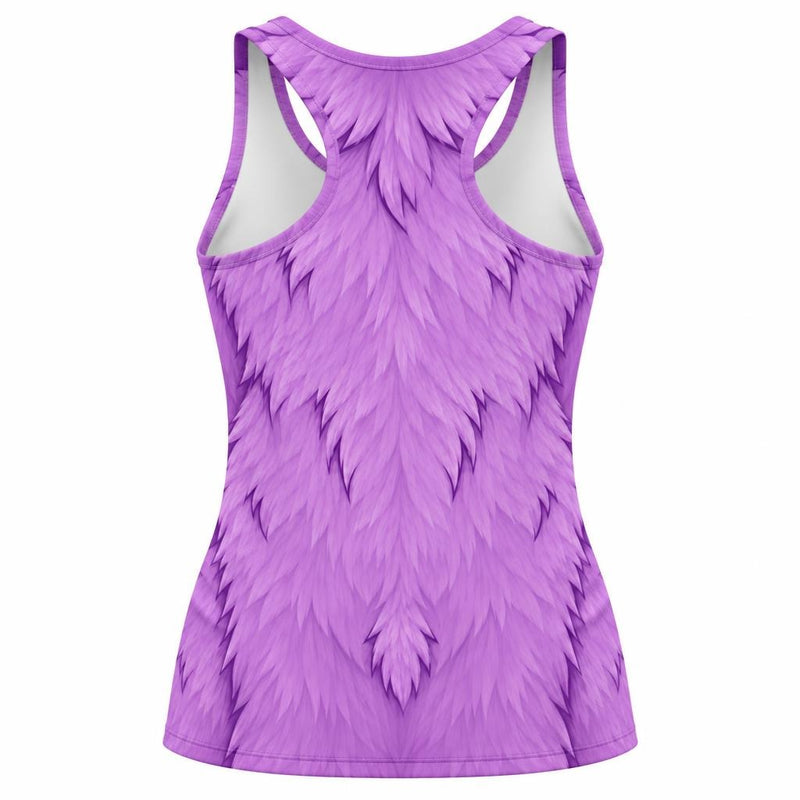 Oddly Adorable Purple Monster All Over Women's Racerback Tank Top Women's Tank Tops Old Glory