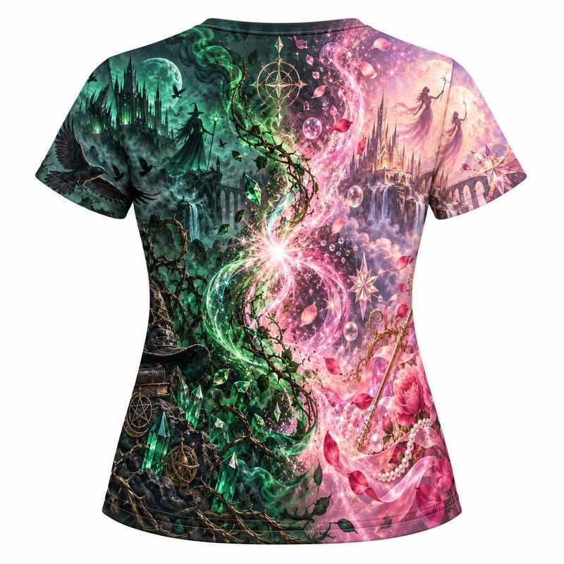 Pink & Green Witch Enchantment All Over Women's T-Shirt Women's T-Shirts Old Glory